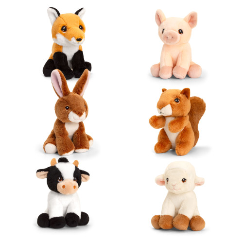 Keeleco Collectables 100% Recycled Soft Toy: Farm Animals 12cm (6 asstd.) (CDU)