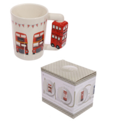 Routemaster Bus Shaped Handle Ceramic Mug (Boxed)