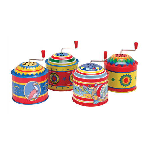 Schylling Tin Musical Box 11cm (CDU - asstd. designs) (3+ YRS) (E.O.L.) - SAVE 10% !!
