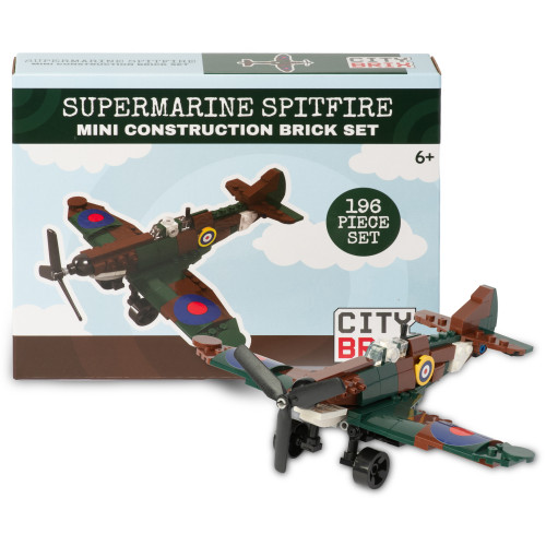 CityBrix Spitfire Mini Construction Brick Set 196 pcs (22 x 17 x 4cm) (6+ YRS) (NEW)
