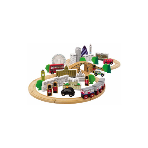 Tidlo Small World Play City of London Wooden Train Set (3 Yrs+) (E.O.L.) - SAVE 10% !!