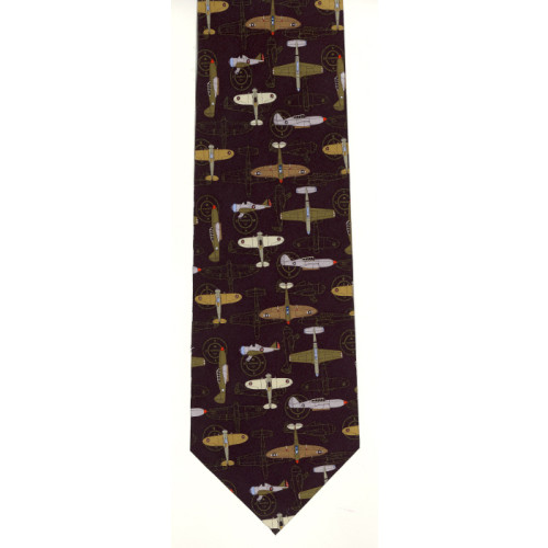 Men's Silk Tie: WW2 Aeroplanes