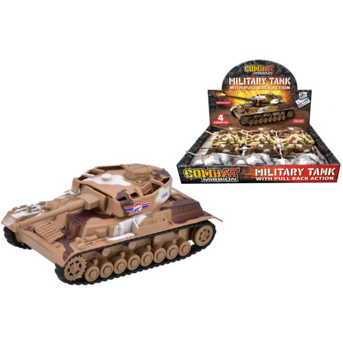 Combat Mission Military Tank Die-Cast Pull Back (4 asstd.) (CDU) (3+ YRS)