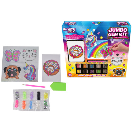 Kreative Kids Jumbo Gem Art Kit with 500+ Pieces (35.5x40.5x5cm) (6+ YRS)