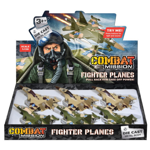 Combat Mission Die Cast Fighter Planes 12.5cm (2 asstd.) (display box)