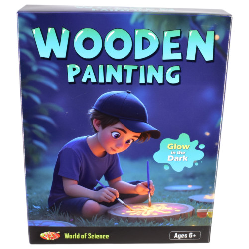 World of Science Wooden Painting Glow in the Dark Kit (21.5x17x4cm) (6+ YRS) (Due In)
