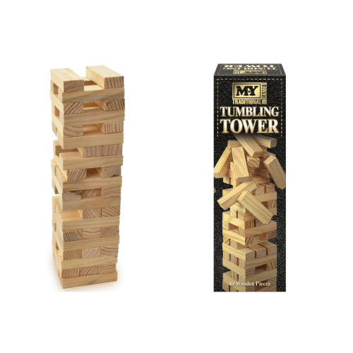 M.Y. Wooden Tumbling Tower Game Large (27x8x9cm)