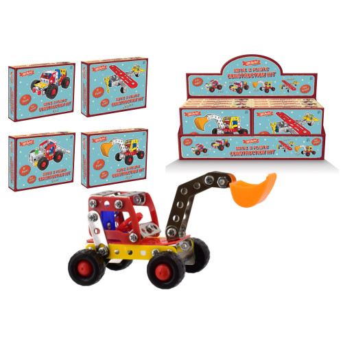 SupeRetro Metal & Plastic Vehicle Construction Kit (4 asstd.) (CDU) (NEW)