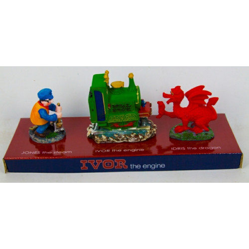 Ivor the Engine Resin Figures Set - Ivor, Idris & Jones (in clear box) (SAVE 25% TO 50% !!)