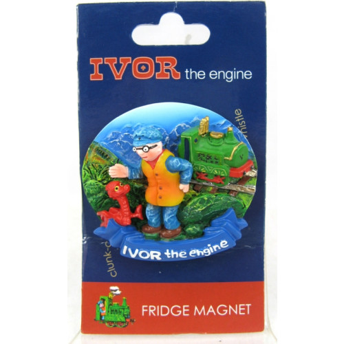 Ivor, Jones & Idris Blue Banner Resin Fridge Magnet on Header Card (SAVE 25% TO 50% !!)