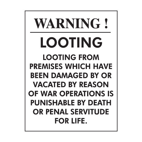 Replica E/S: Warning! Looting