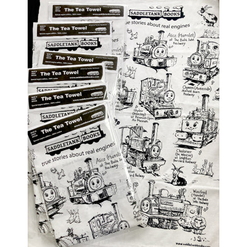 Saddletank Books Engines Tea Towel (in celo header bag) (NEW)