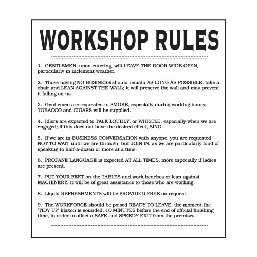 Replica E/S: Workshop Rules