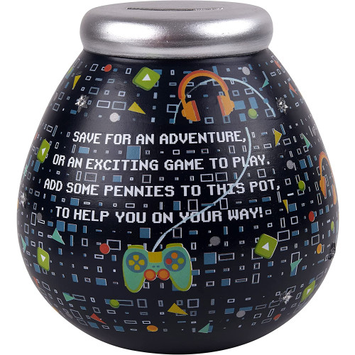 Pot of Dreams Ceramic Money Pot - Gaming Fund (15x14cm) (E.O.L.) - SAVE 20% !!