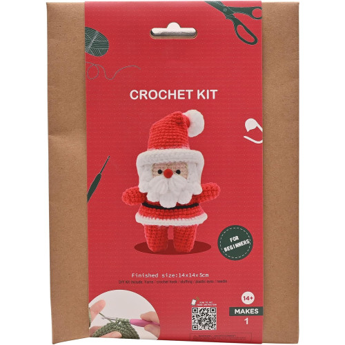 Make Your Own Christmas Santa Crochet Kit (25x18x8cm) (14+ YRS)