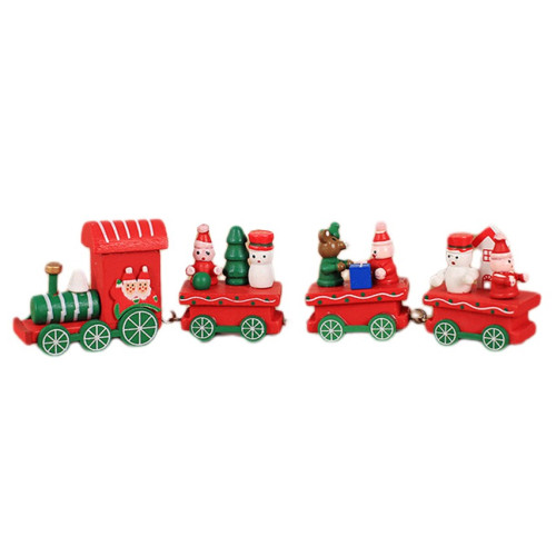 Wooden Christmas Train 4 Piece Set (75x257x31mm) (NEW)