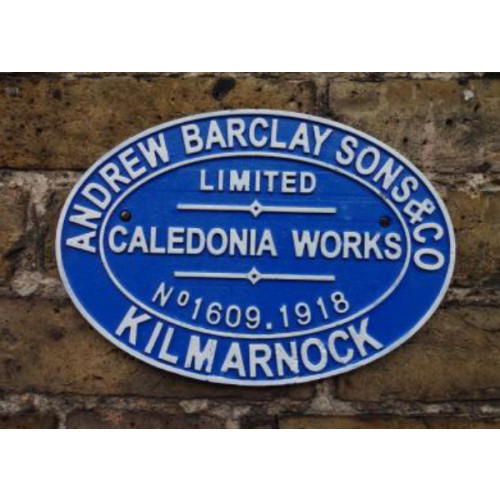 Cast Iron Plaque: Andrew Barclay Sons & Co (14 x 21 x 0.5cm)