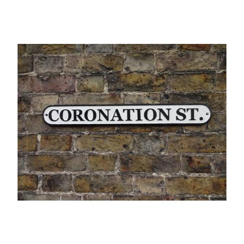 Cast Iron Plaque: Coronation Street (65 x 8 x 0.7cm)