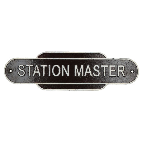 Cast Iron Plaque: Station Master - Totem (11 x 38.7 x 0.5cm)