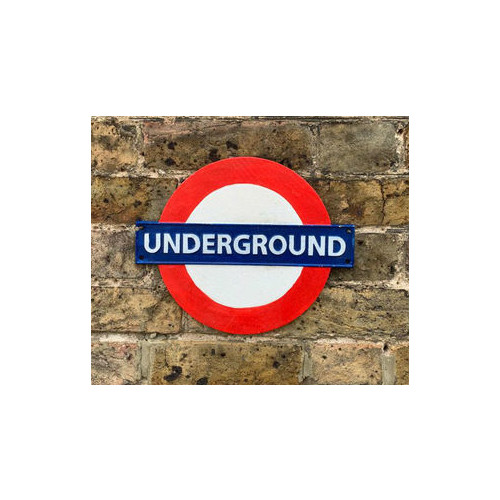 Cast Iron Plaque: London Underground Roundel (24 x 30 x 0.5cm)