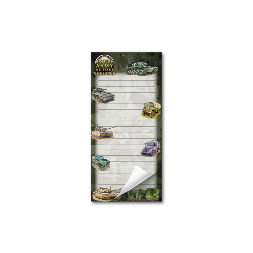 British Army Military Vehicles Magnetic Memo Pad