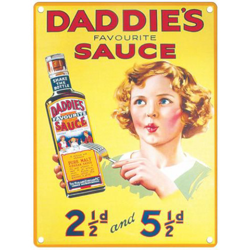 Mini Metal Sign (FH): Daddie's Sauce