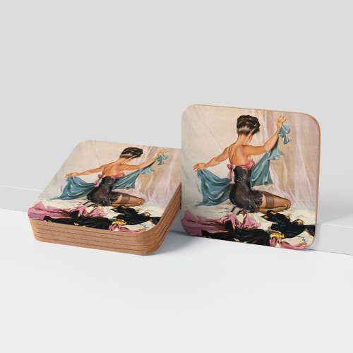 Coaster (Wartime Pin-Ups) - Tearing Off A Strip (E.O.L.) - SAVE 15% !!