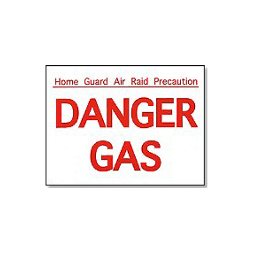 Enamel Fridge Magnet: Danger Gas - Home Guard A.R.P.