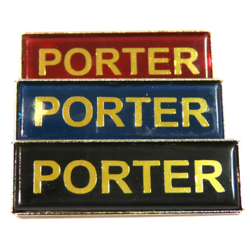 Oblong Pin Badge: Porter