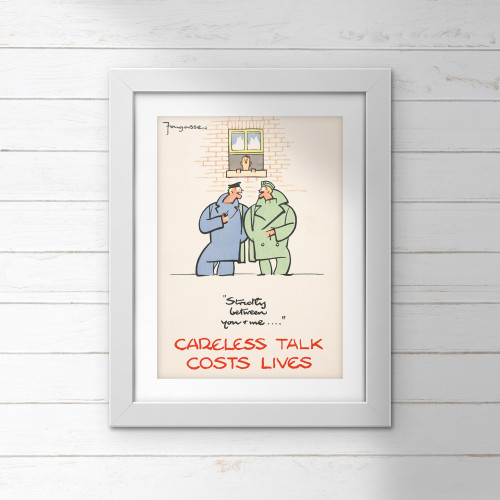Poster (Careless Talk) - Strictly between you & me ...! (E.O.L.) - SAVE 15% !!