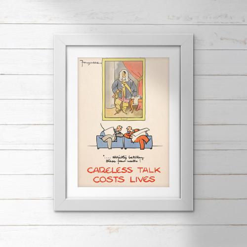 Poster (Careless Talk) - &acirc;&brvbar; Strictly between these four walls!! (E.O.L.) - SAVE 15% !!