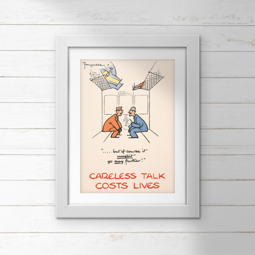 Poster (Careless Talk) - &acirc;&brvbar; But of course it mustn't go any further! (E.O.L.) - SAVE 15% !!