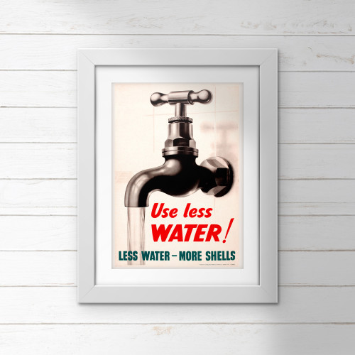 Poster (Spirit of Britain) - Use Less WATER! (E.O.L.) - SAVE 15% !!