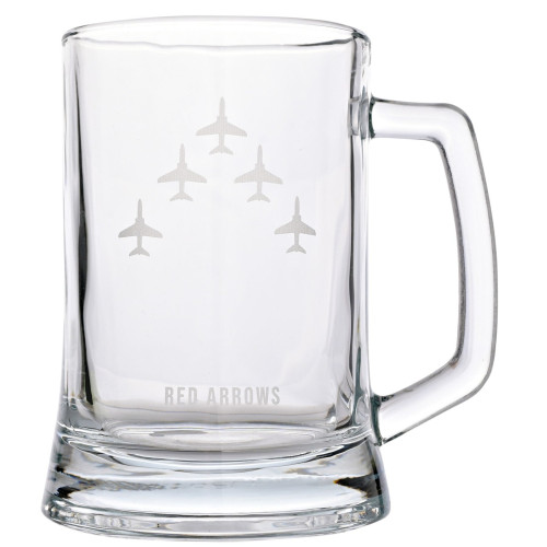 RAF Etched Glass Tankard - Red Arrows (135x125x100mm) (boxed)