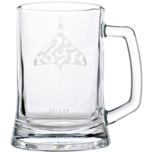 RAF Etched Glass Tankard - Vulcan (135x125x100mm) (boxed)