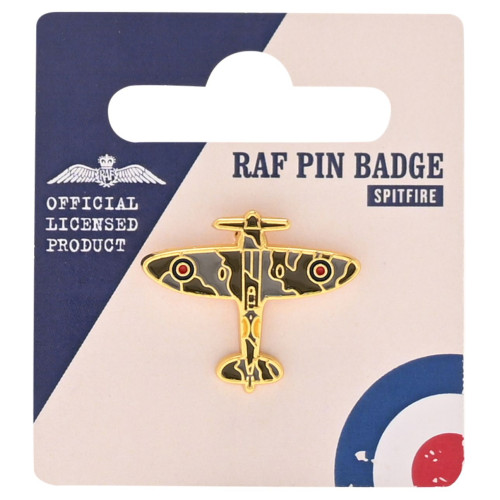 RAF Enamel Pin Badge 25mm - Spitfire (carded)