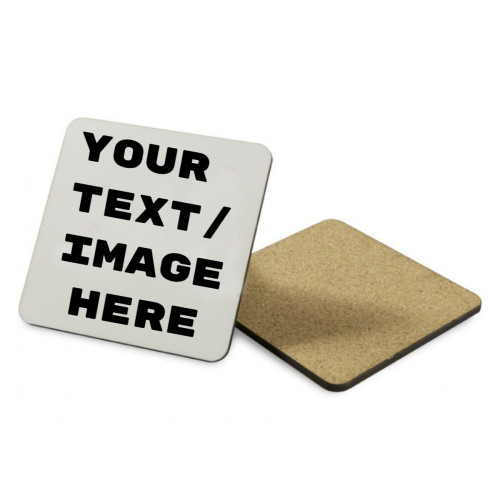 Personalised Hardboard Coaster 90mm x 90mm (in Euro Slot Bag)