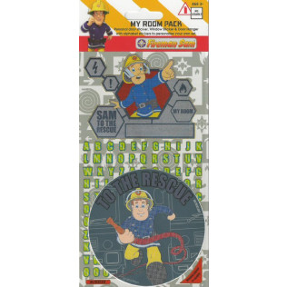 Fireman Sam My Room Pack ( Door & Window Sticker, Door Hanger) (E.O.L.) - SAVE 20% !!