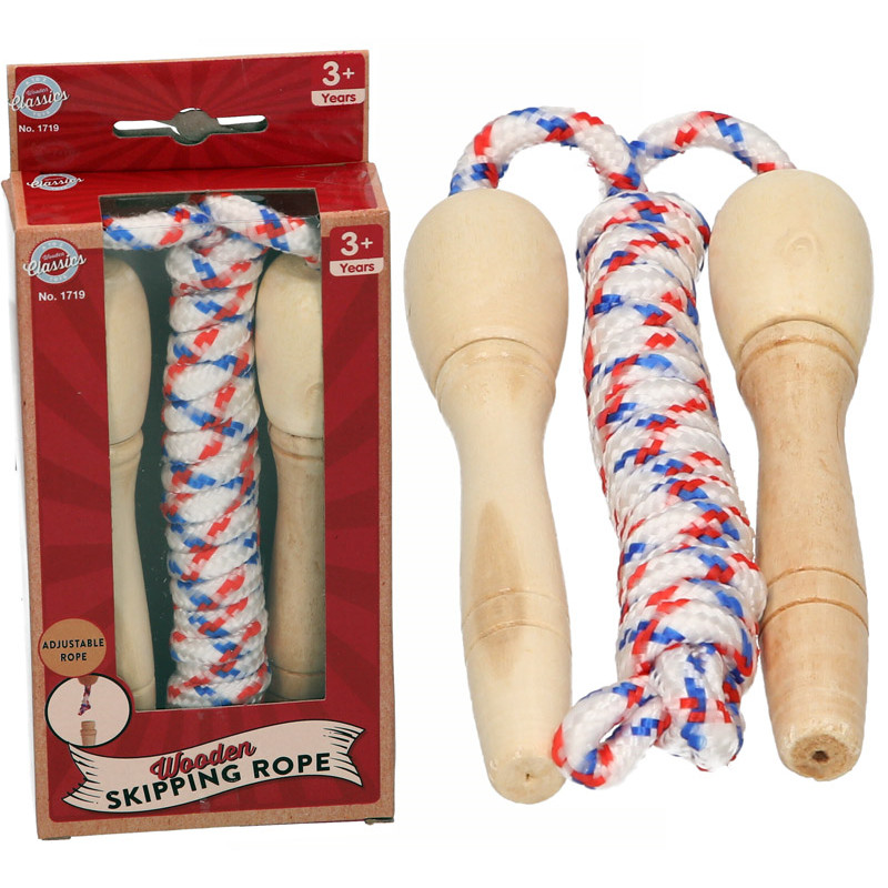 Wooden Classics Wooden Skipping Rope (2 Metres - Adjustable)