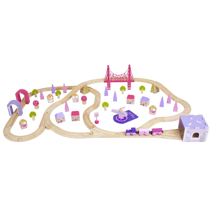 Bigjigs Fairy Town Train Set (75 pce)