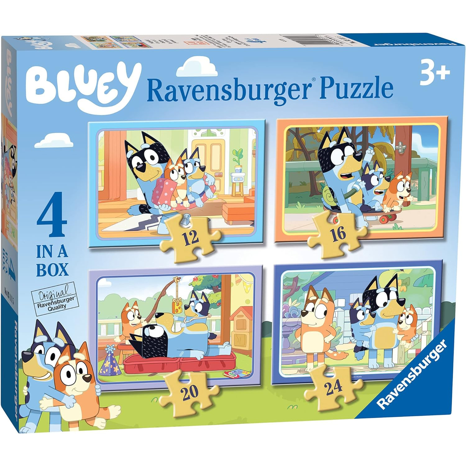Bluey Jigsaw: 4 in a Box Puzzles (12, 16, 20 & 24 pce) (3+ YRS) (E.O.L.)