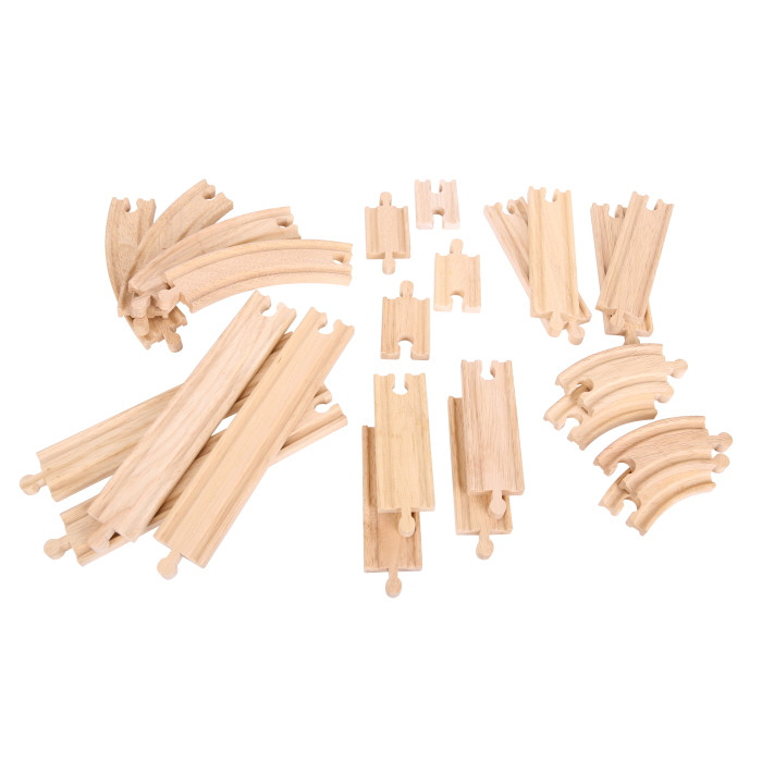 Bigjigs Curves & Straights Expansion Pack - 24 Pieces