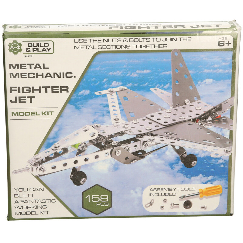 Metal Mechanics Fighter Jet Construction Set 158 Pcs (28x24x4cm) (6 YRS+)