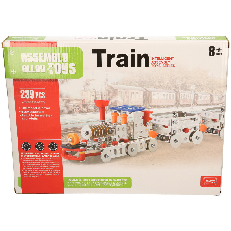 Metal Mechanics Steam Train Construction Kit 239 Pce (37x28x5cm) (8+ YRS) (E.O.L.)