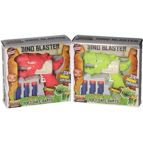 Jurassic Beasts Dino Blaster with Soft Safe Darts (2 asstd.) (16x16x5cm) (3+ YRS) (NEW) (E.O.L.)
