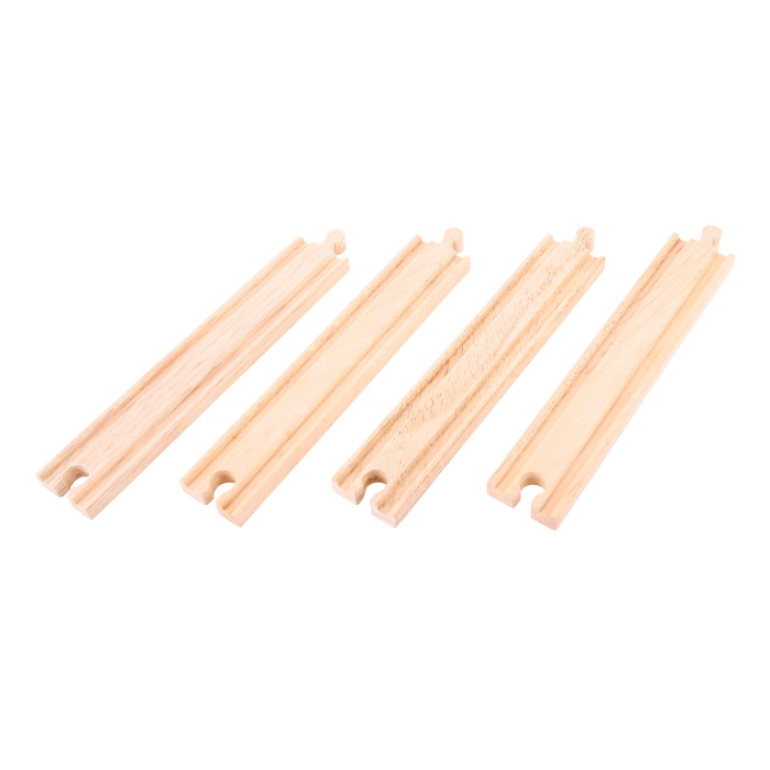 Bigjigs Long Straights (215mm) - 4 Pieces