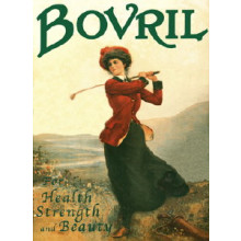 Metal Fridge Magnet (FH): Bovril Golfing Lady