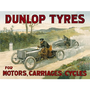 Mini Metal Sign (CM): Dunlop Tyres (E.O.L.) - SAVE 25% !!