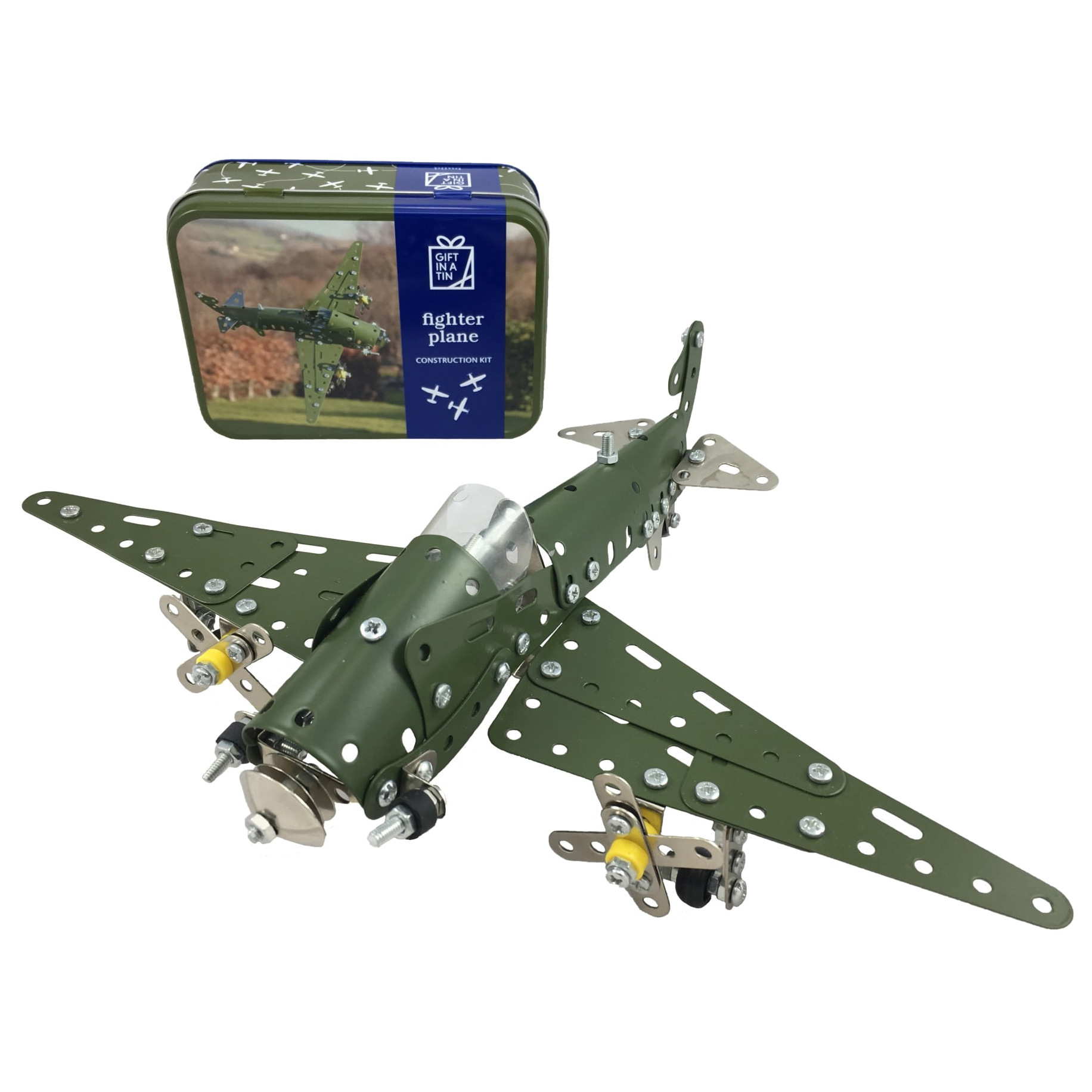 Apples to Pears Gift in a Tin - Fighter Plane Construction Kit (180+ Pces) (8+ YRS)