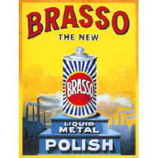 Mini Metal Sign (FH): Brasso